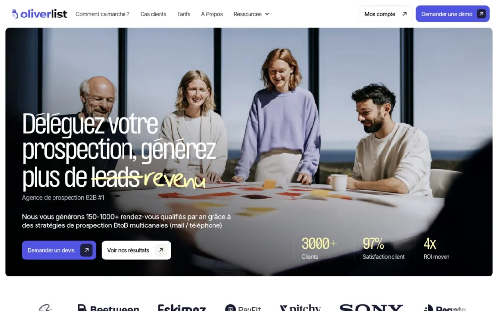 Page d'accueil du site d'Oliverlist