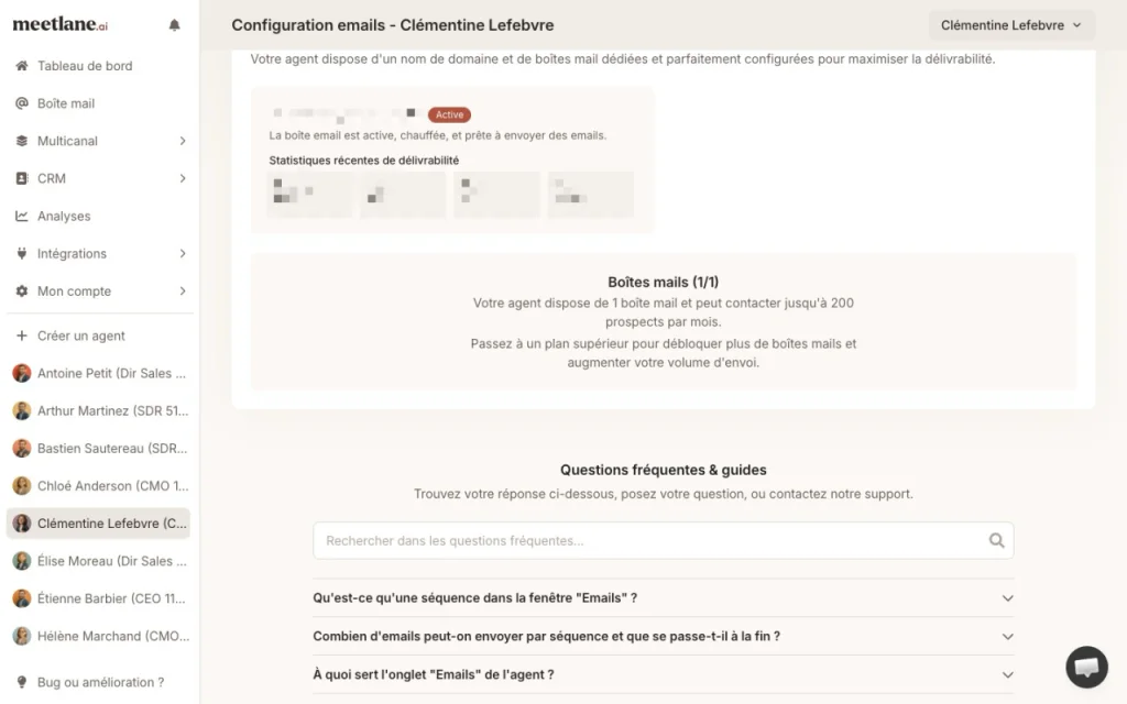 Ajout de boîtes mail