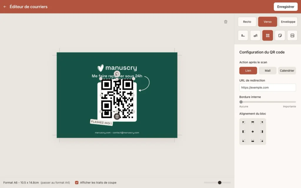 Configuration QR code