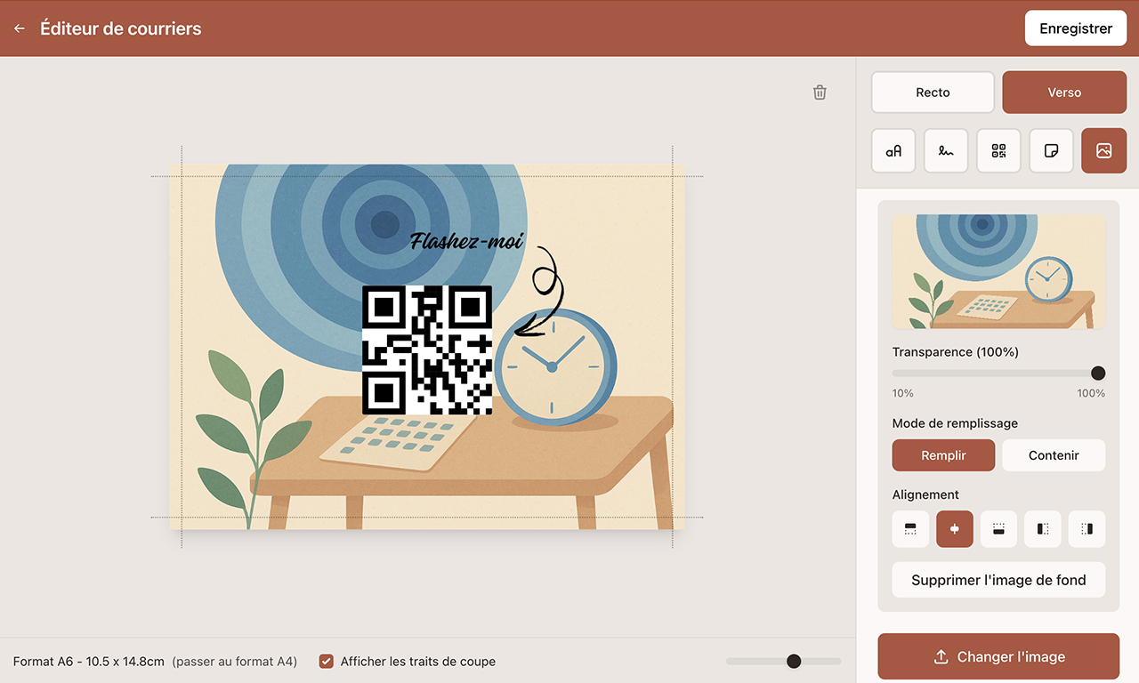 Éditeur de courrier personnalisé