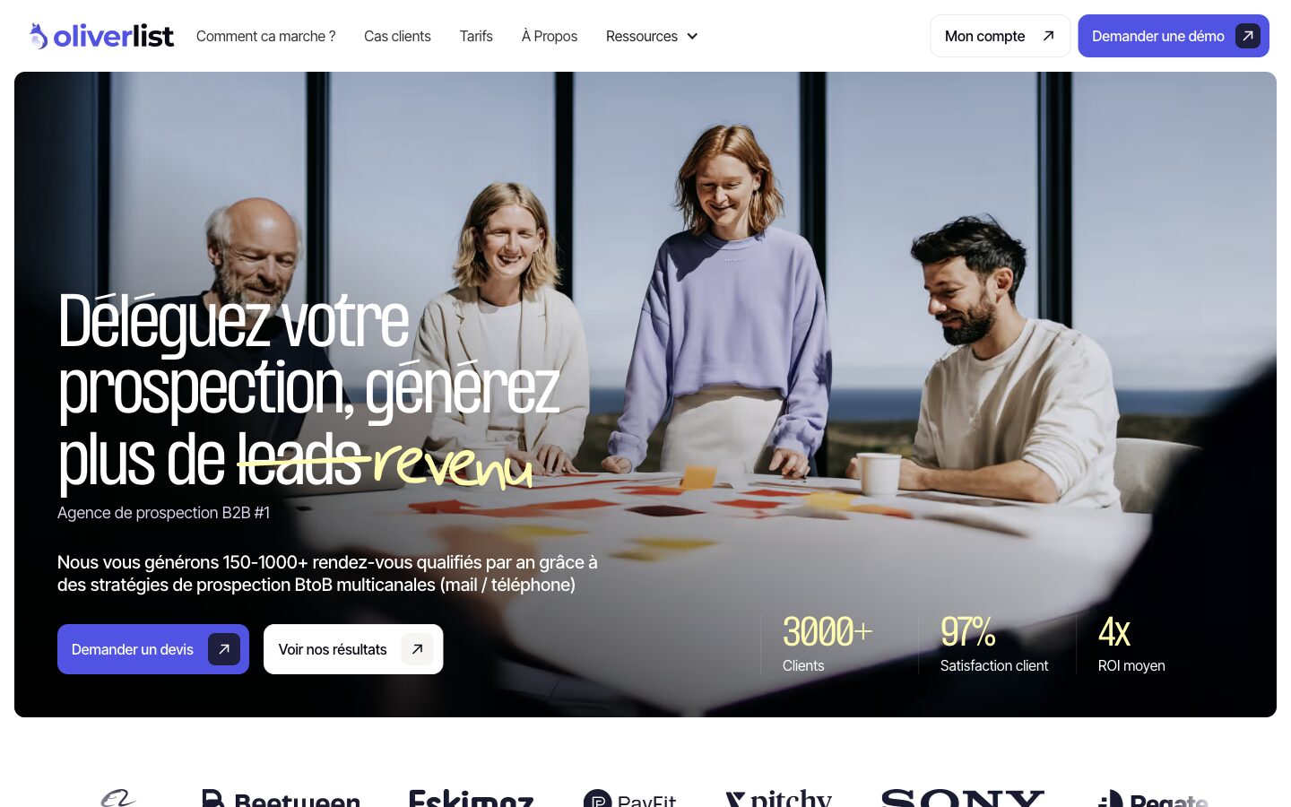 Page d'accueil du site d'Oliverlist